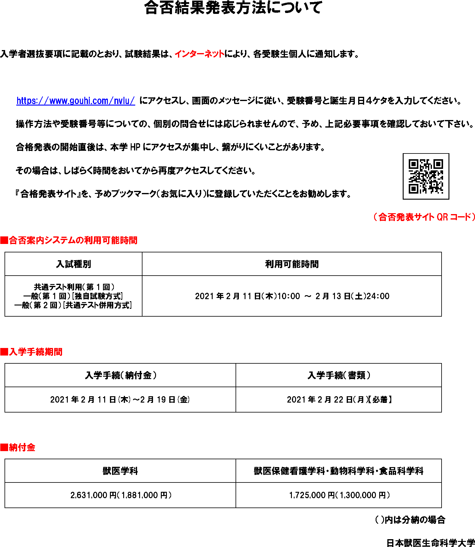 日本 大学 合格 発表 2021