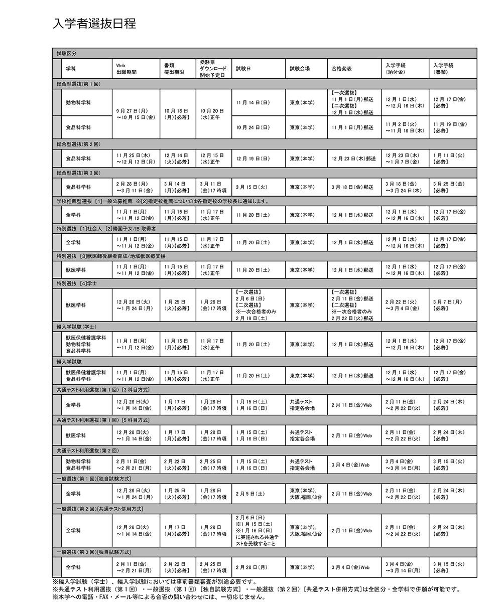 入学試験日程 Nichijyu Navi 日本獣医生命科学大学 受験生サイト 日本獣医生命科学大学 入学試験日程 Nichijyu Navi 日本獣医生命科学大学 受験生サイト 日本獣医生命科学大学