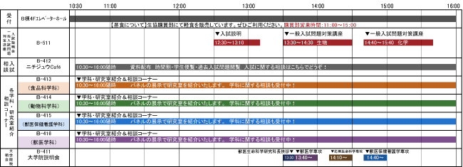 タイムスケジュール